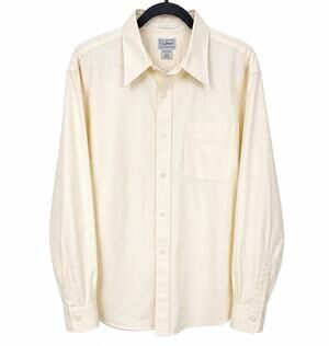 L.L.Bean XXL Yellow Stripe Button Down Preppy Coastal Classic